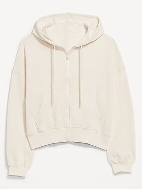 Old Navy Women's Cream Full-Zip Hoodie